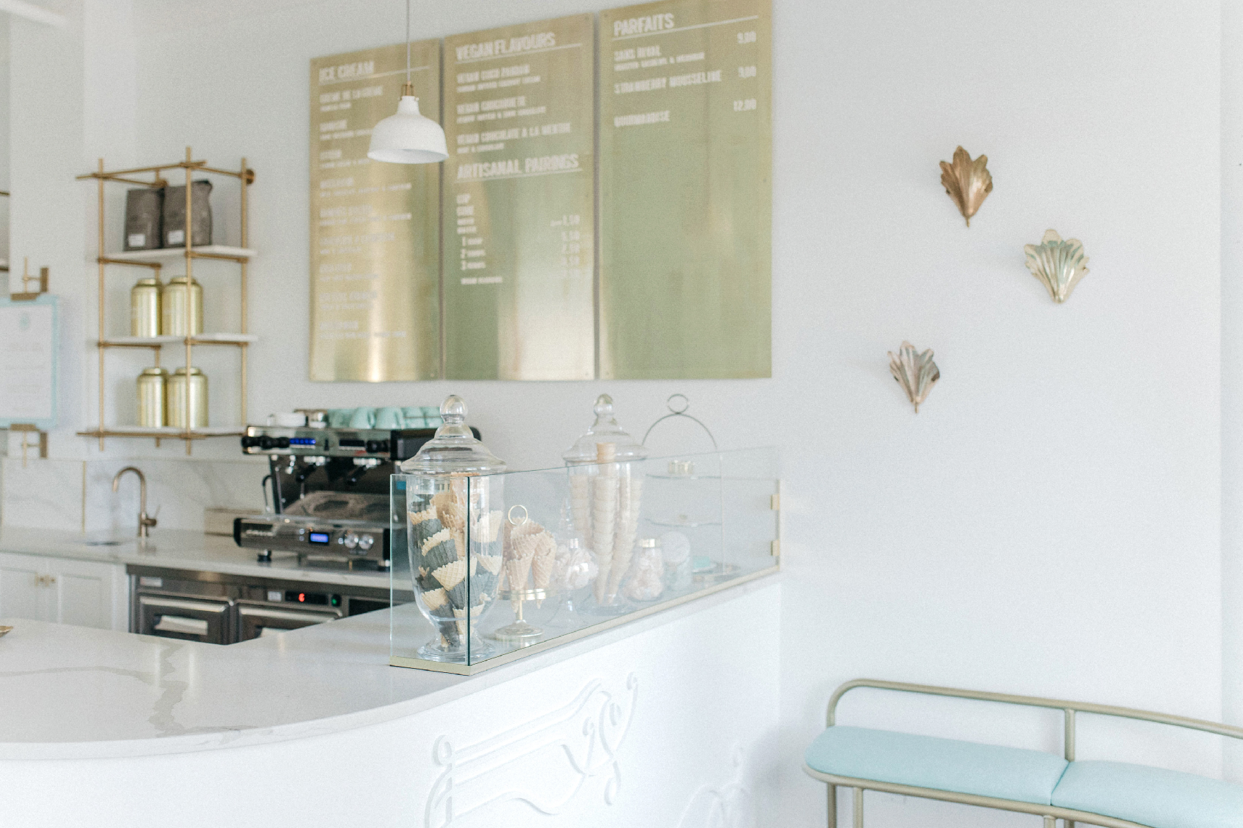 La Glace Ice Cream Parlour interior design and branding.