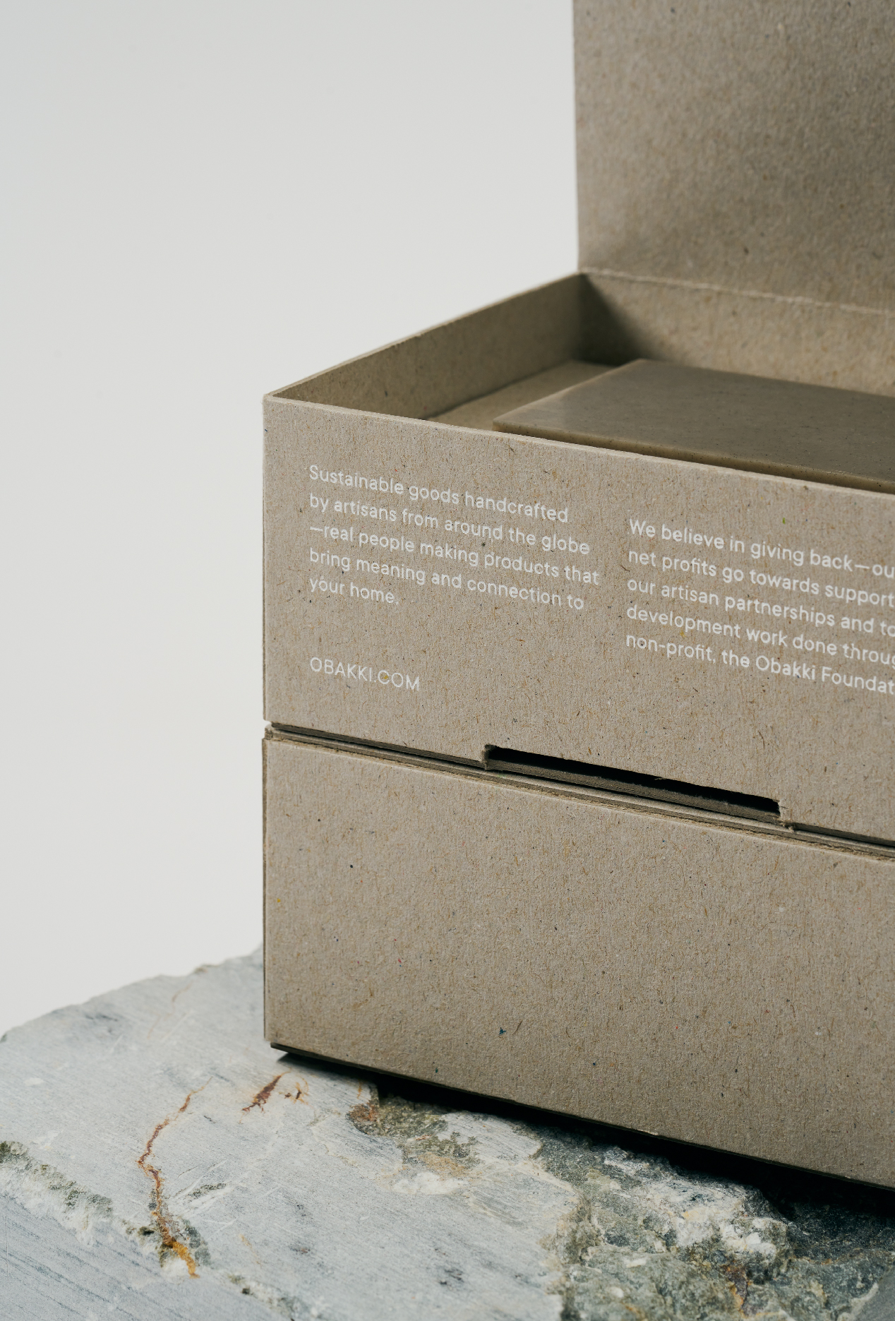 Sustainable packaging design for homewares, jewelry and beauty products for Obakki. 