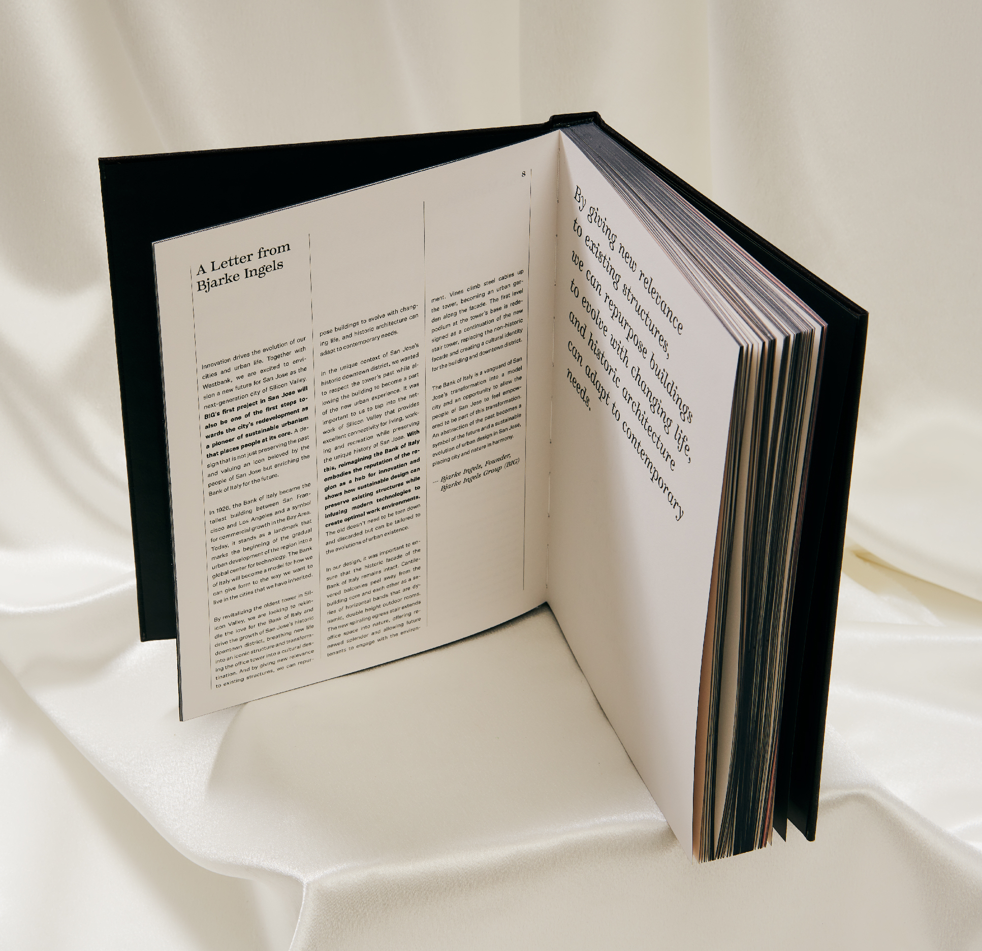 Book design for Bjarke Ingel's Bank of Italy.