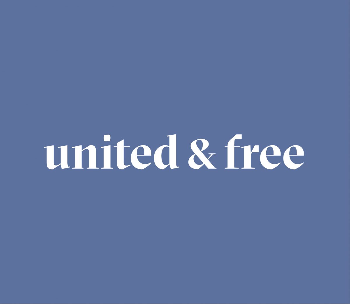 United & Free logo design, branding for gender-neutral skincare brand.