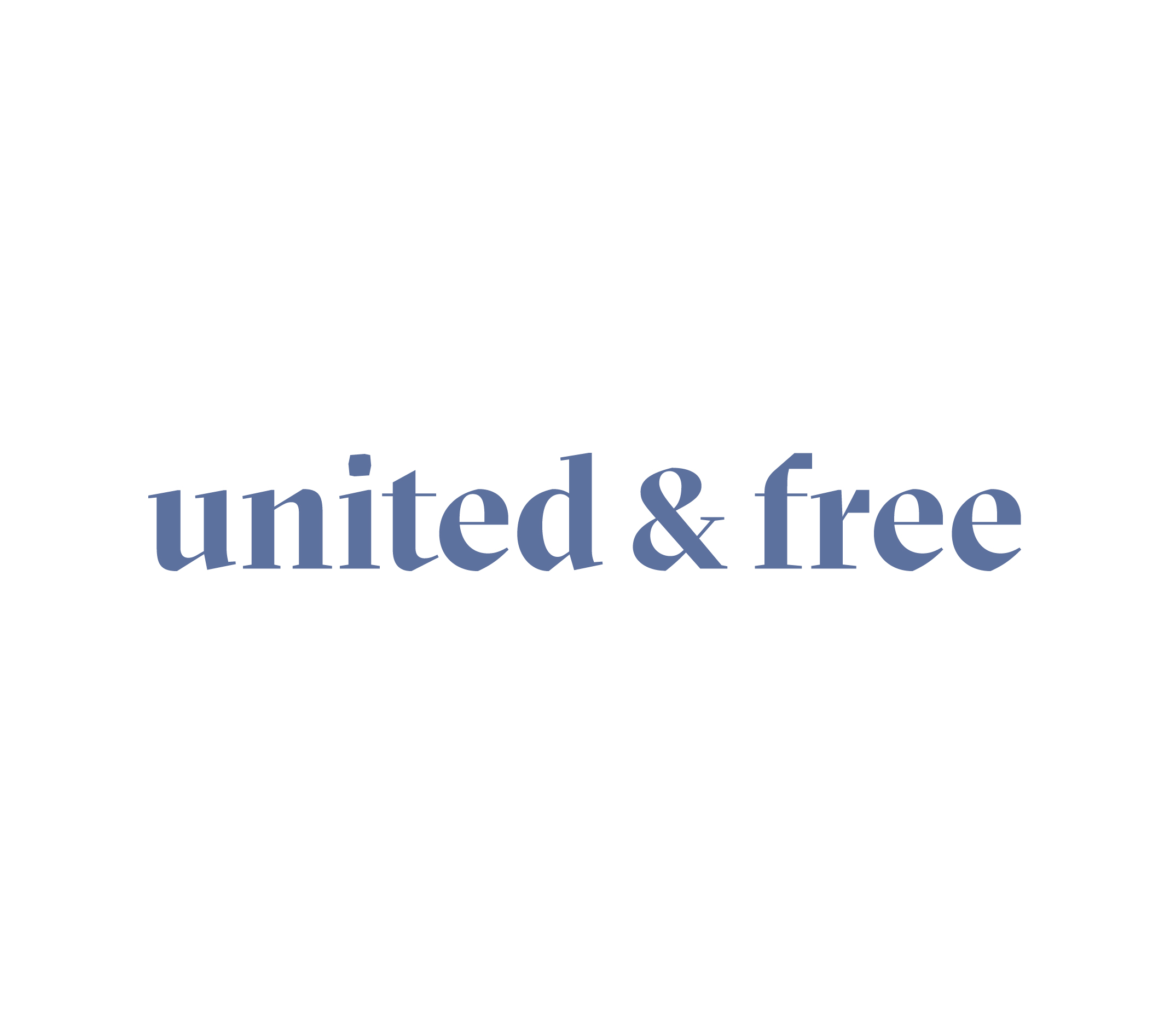 United & Free logo design, branding for gender-neutral skincare brand.