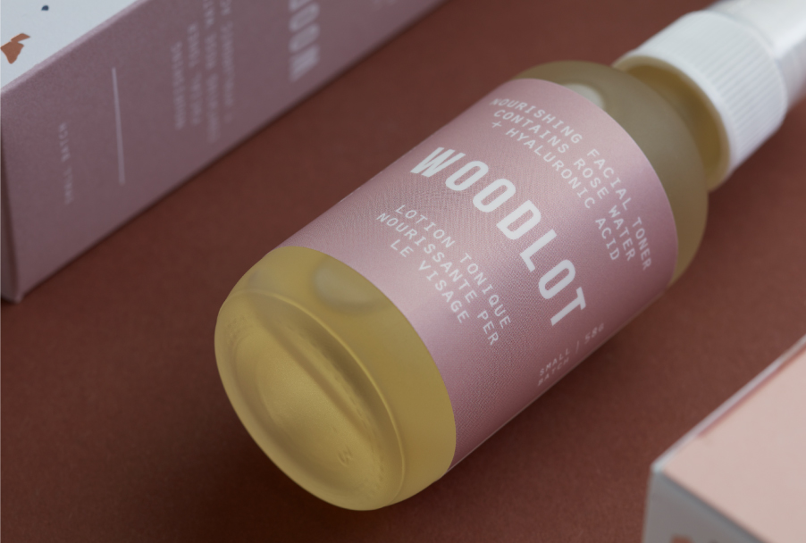 Packaging design for natural skincare line, Woodlot