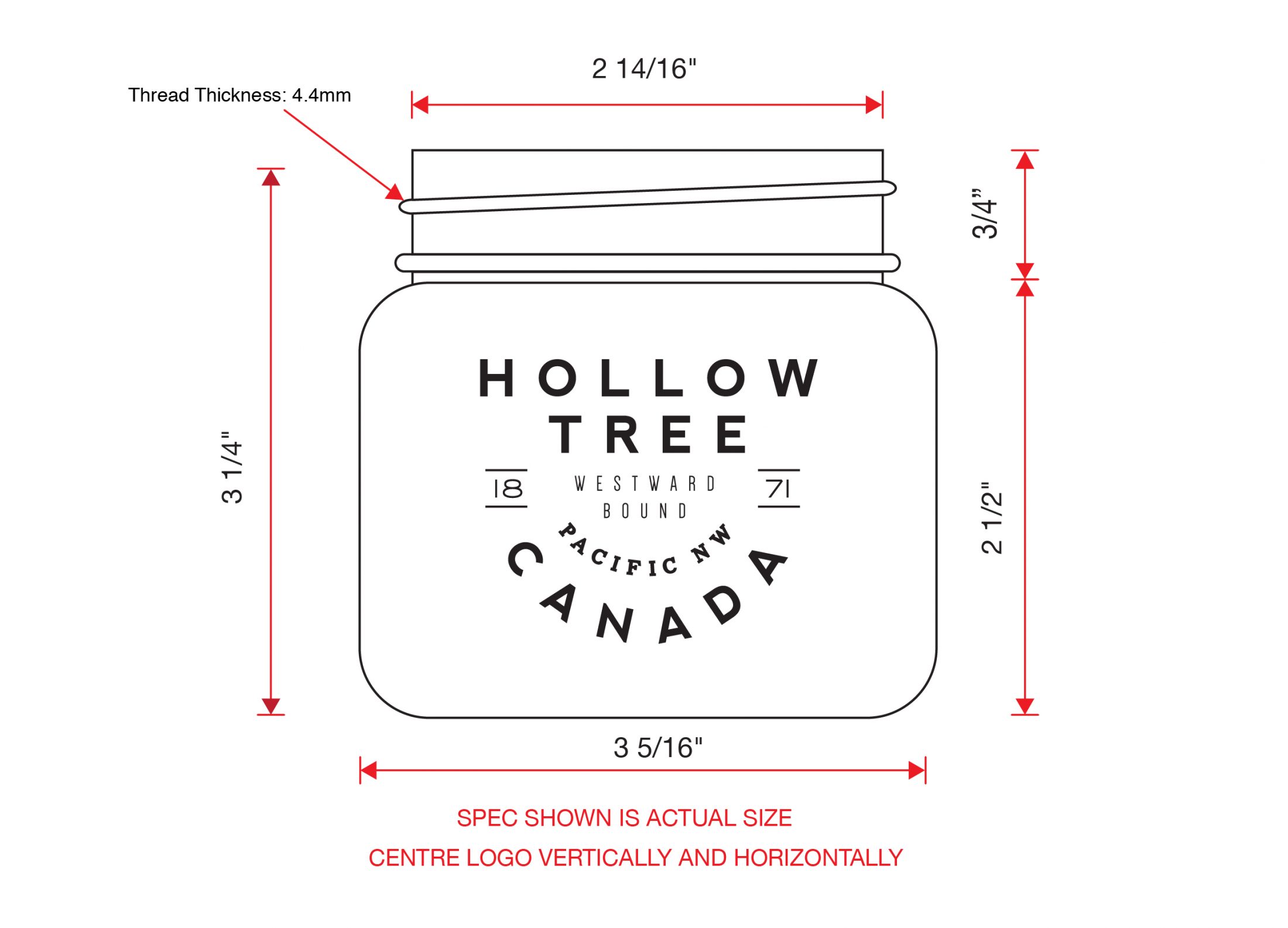Technical drawing for Hollow Tree candle vessel. 