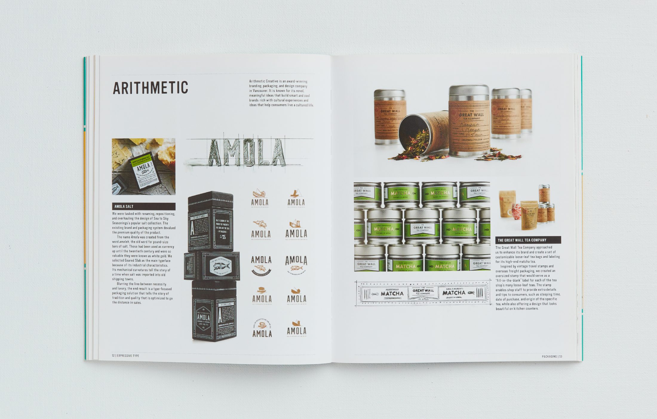 Expressive Type book featuring arithmetic profile, branding and packaging design.