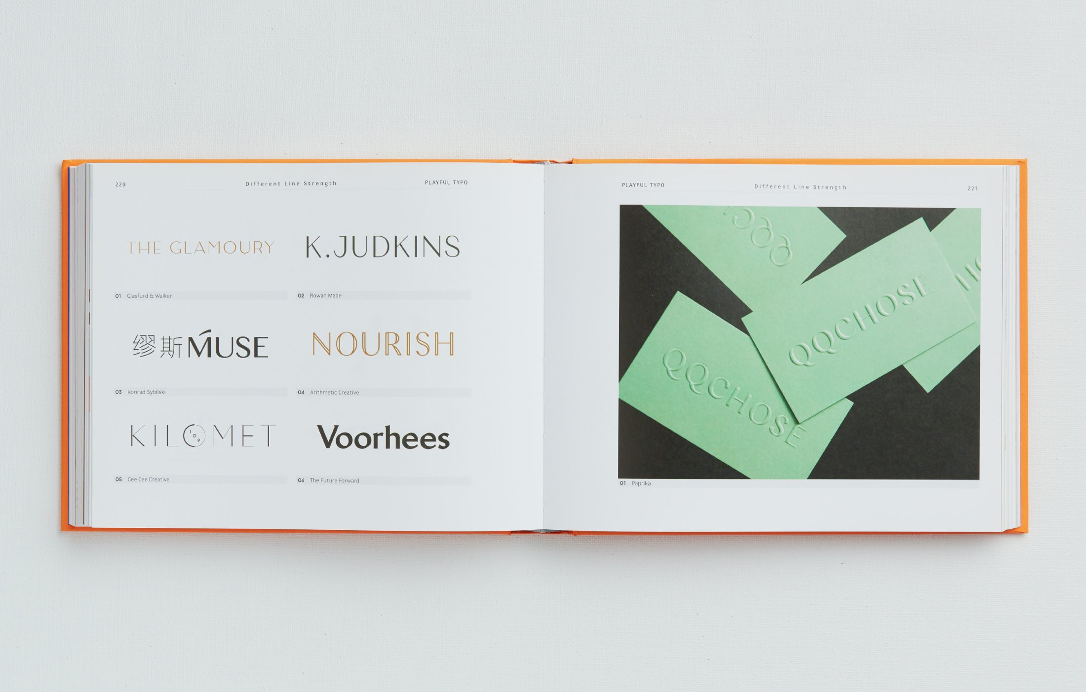 Los Logos book featuring Nourish logo designed by arithmetic.
