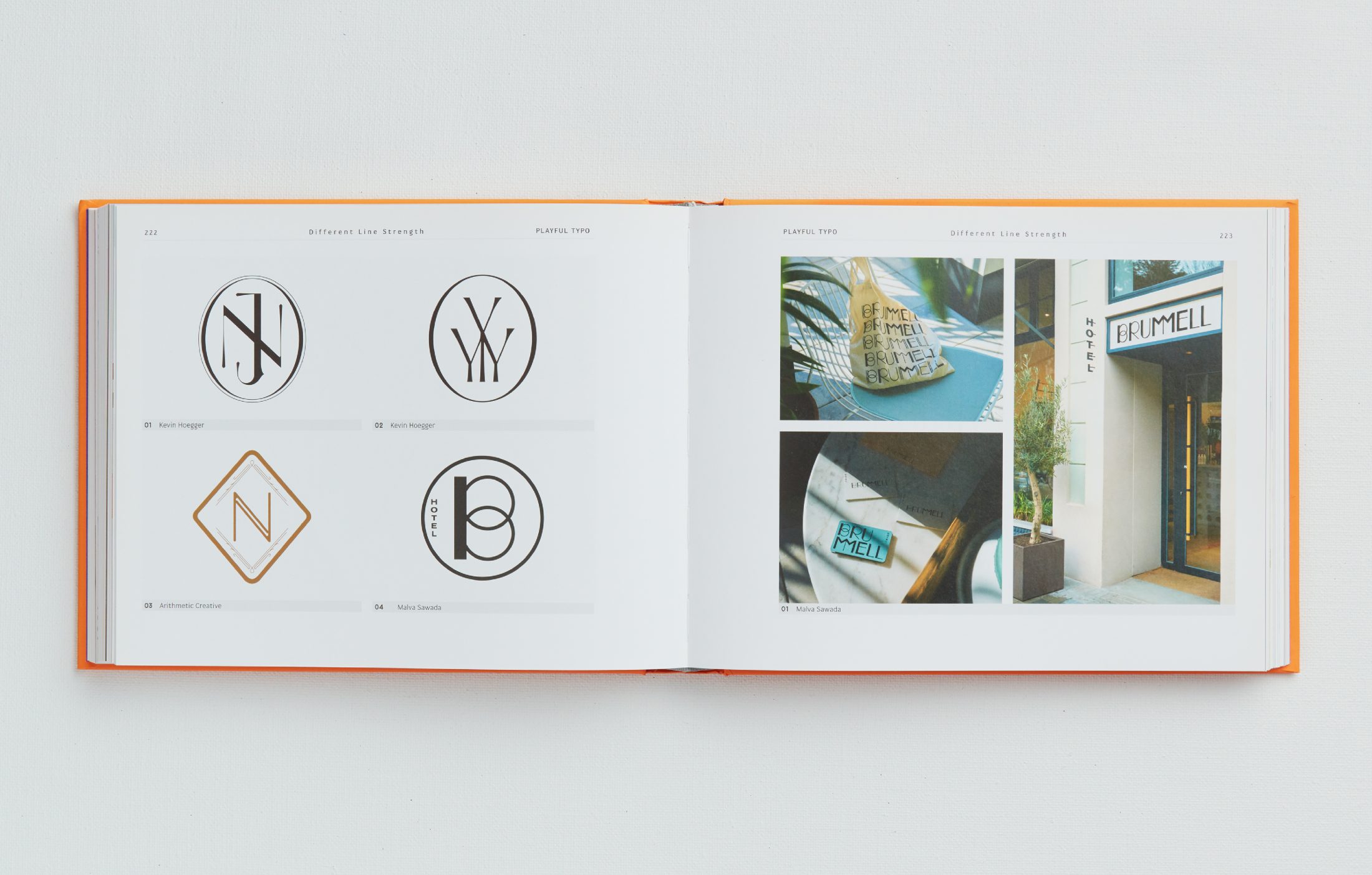 Los Logos book featuring wordmark designed by arithmetic.