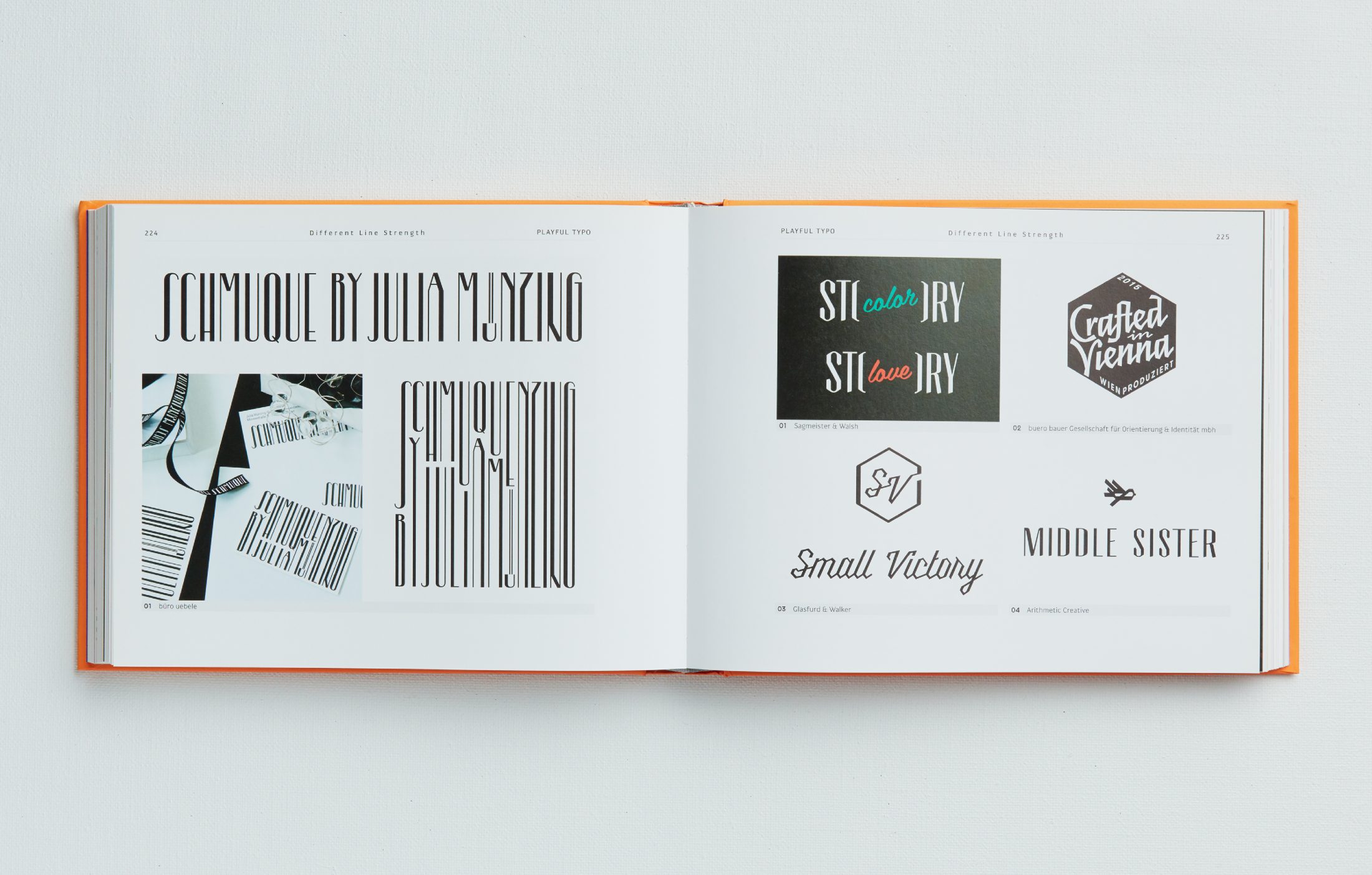 Los Logos book featuring Middle Sister logo designed by arithmetic.