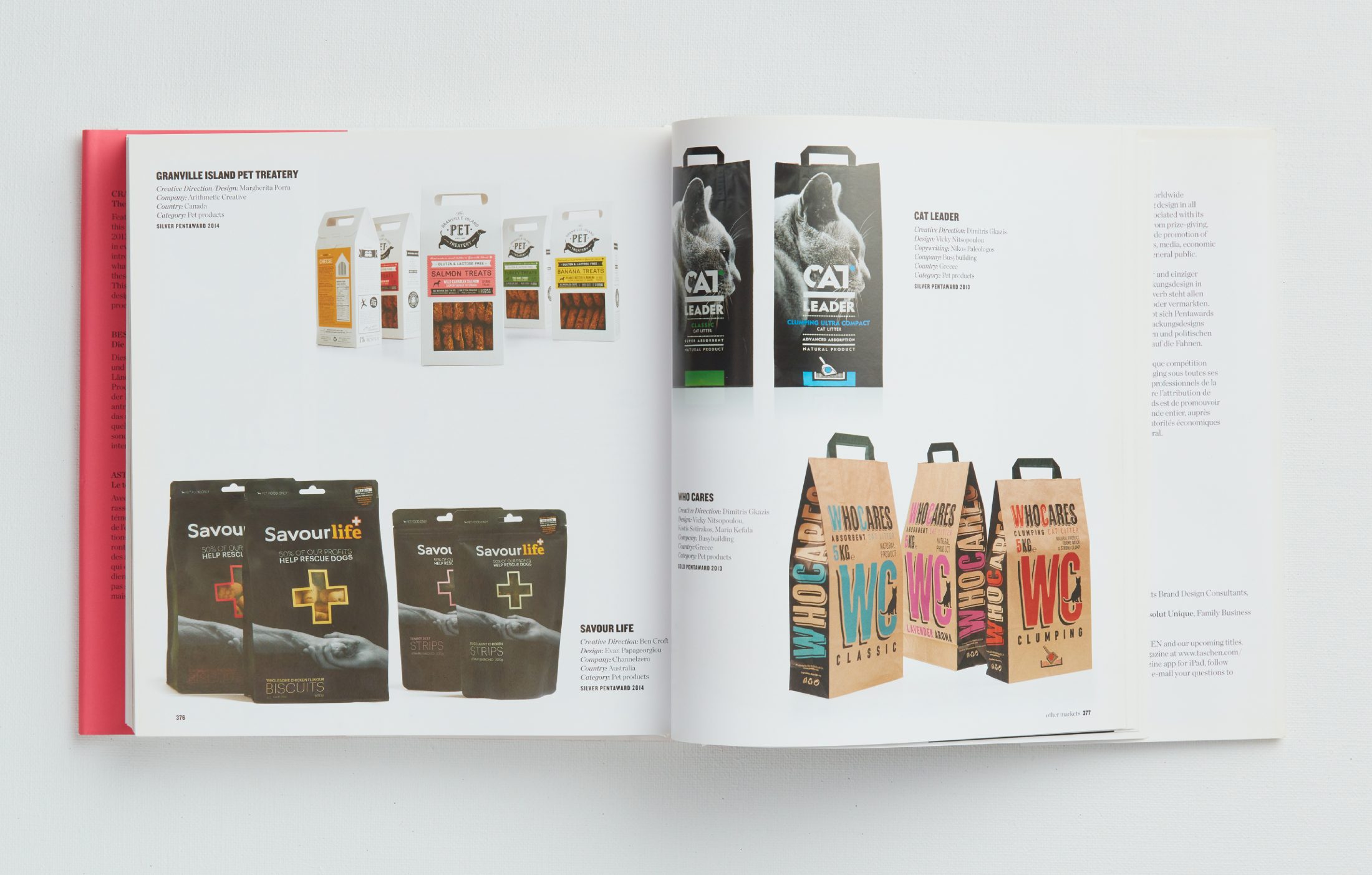 Pentawards The Packaging Design Book 3 featuring Granville Island Pet Treatery