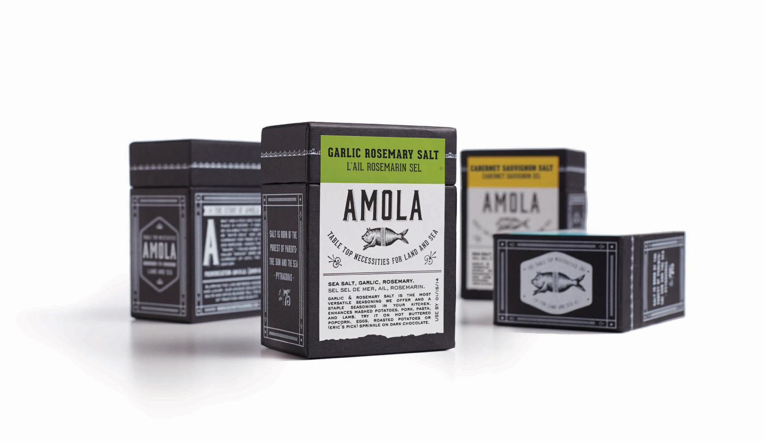 Branding and packaging design for Amola.
