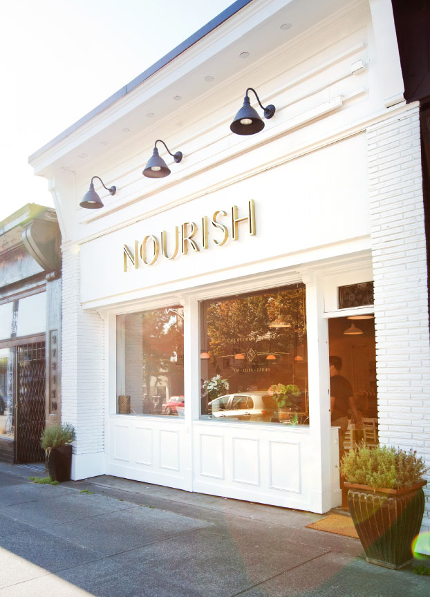 Exterior and interior design for cafe restaurant, Nourish