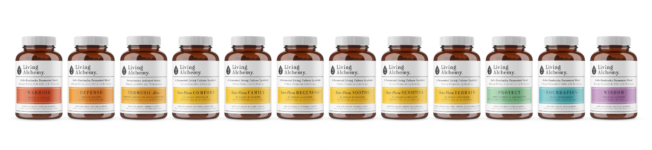 Branding and packaging design for Living Alchemy.