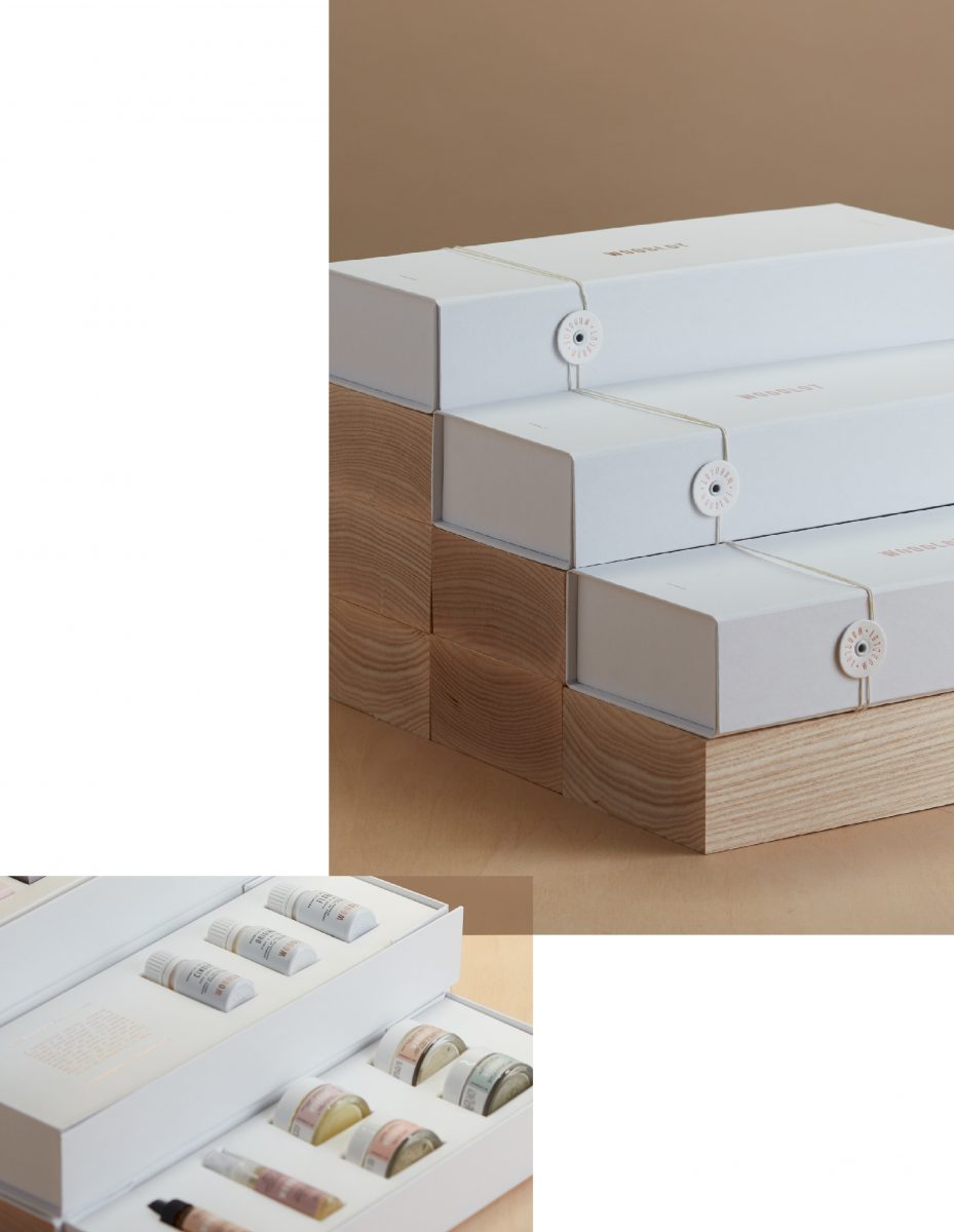 Gift box packaging design for Woodlot.