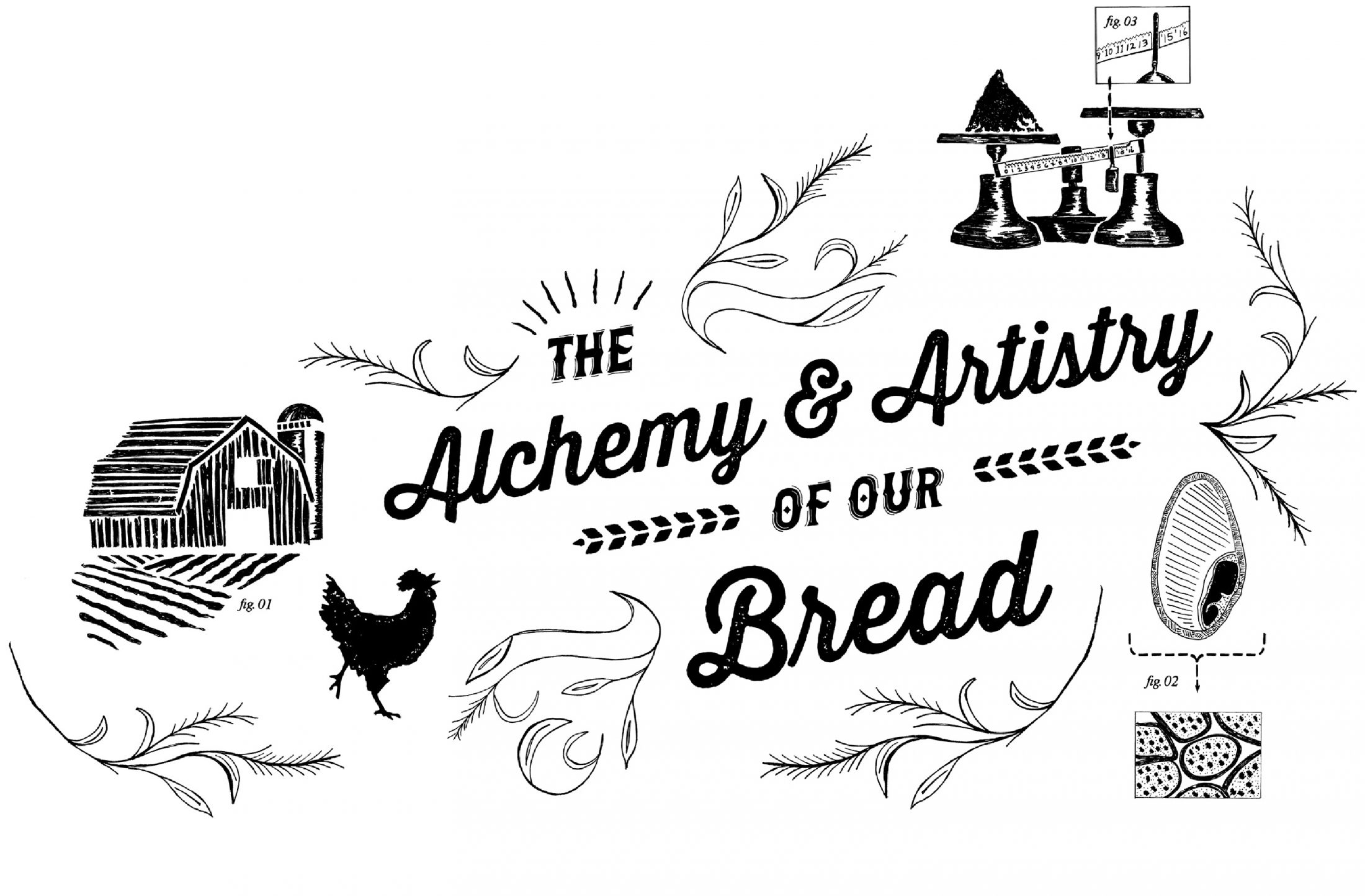 Custom illustration and mural for A Bread Affair Bakery. 