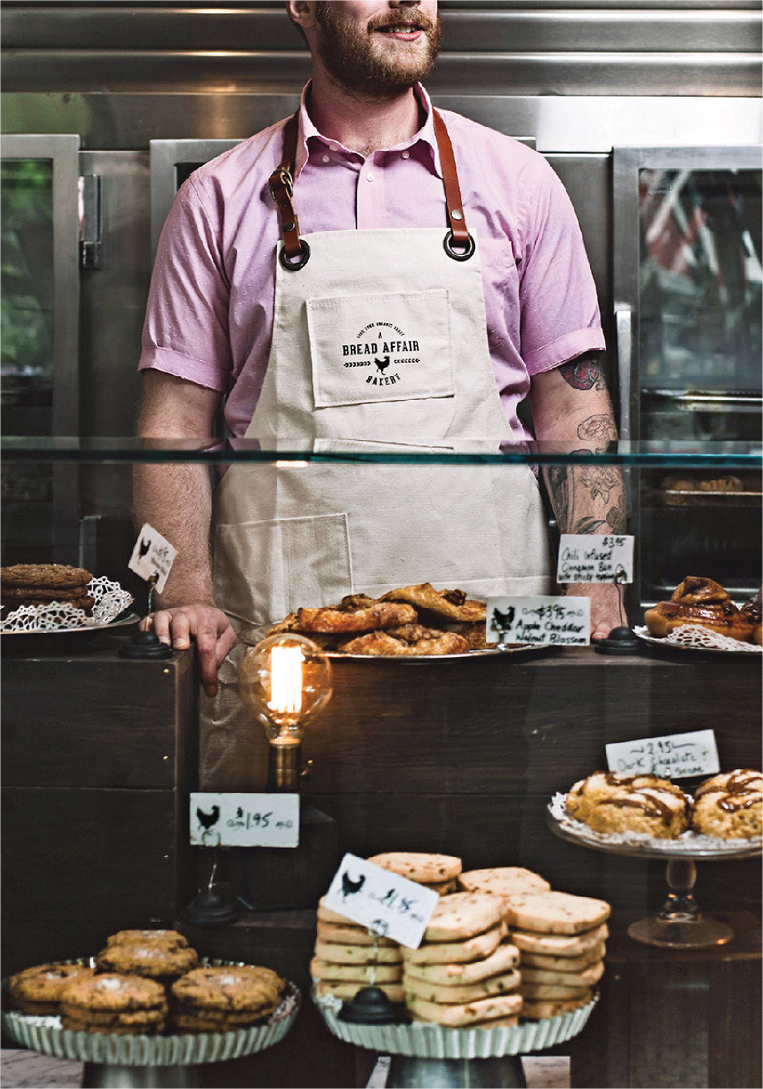 Branding, packaging and interior design for A Bread Affair bakery.