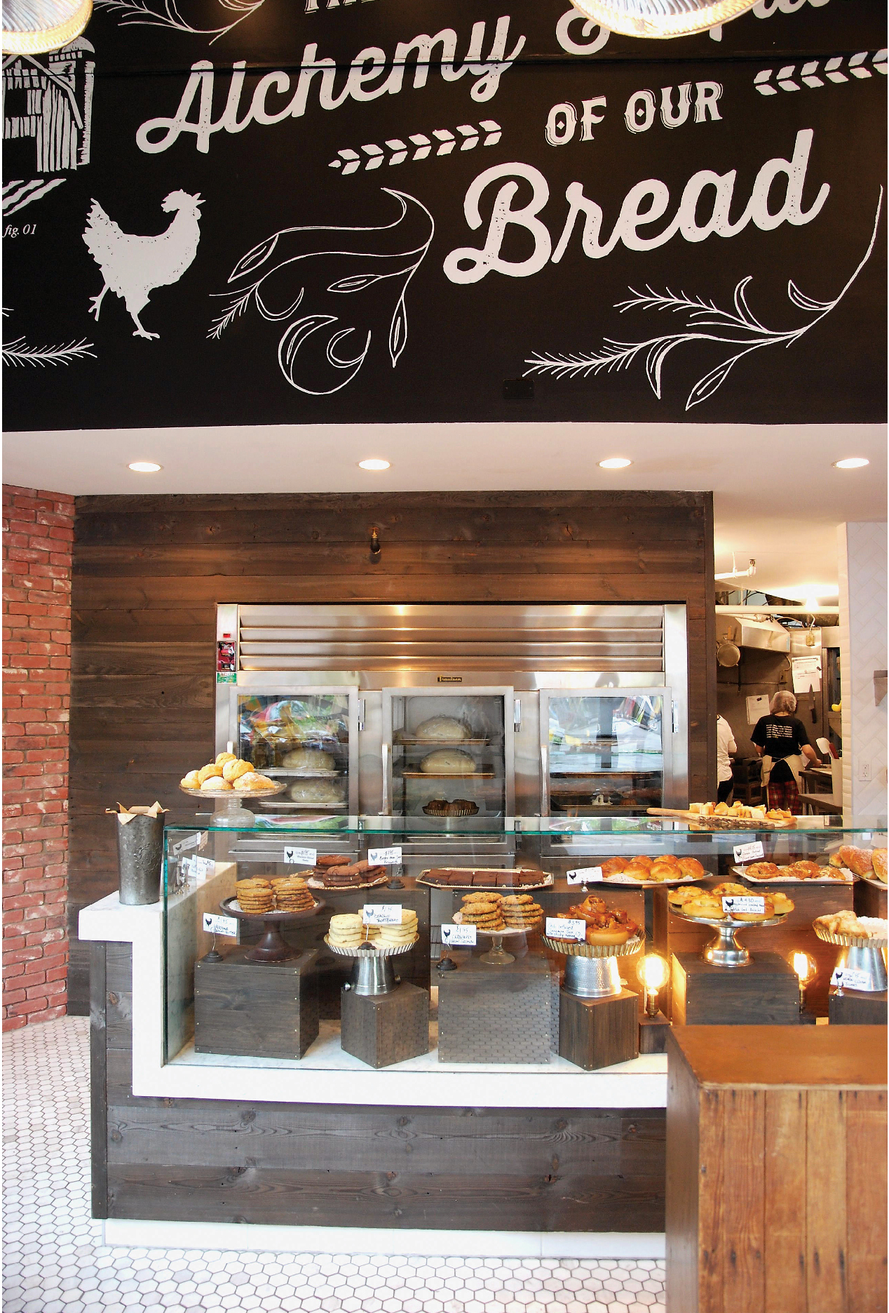 Interior design for A Bread Affair Bakery on Granville Island, Vancouver. 