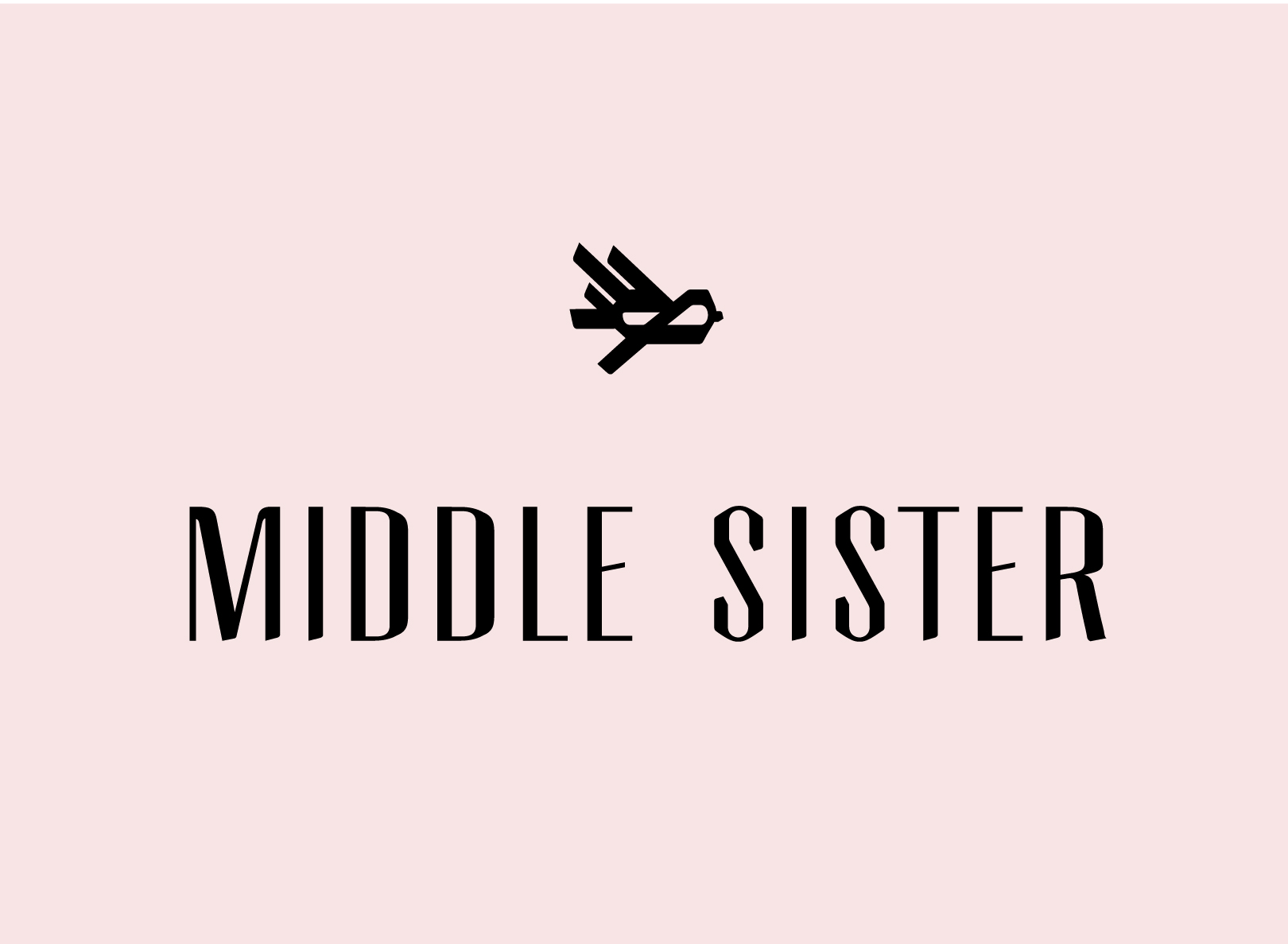 Logo design for fashion boutique Middle Sister. 