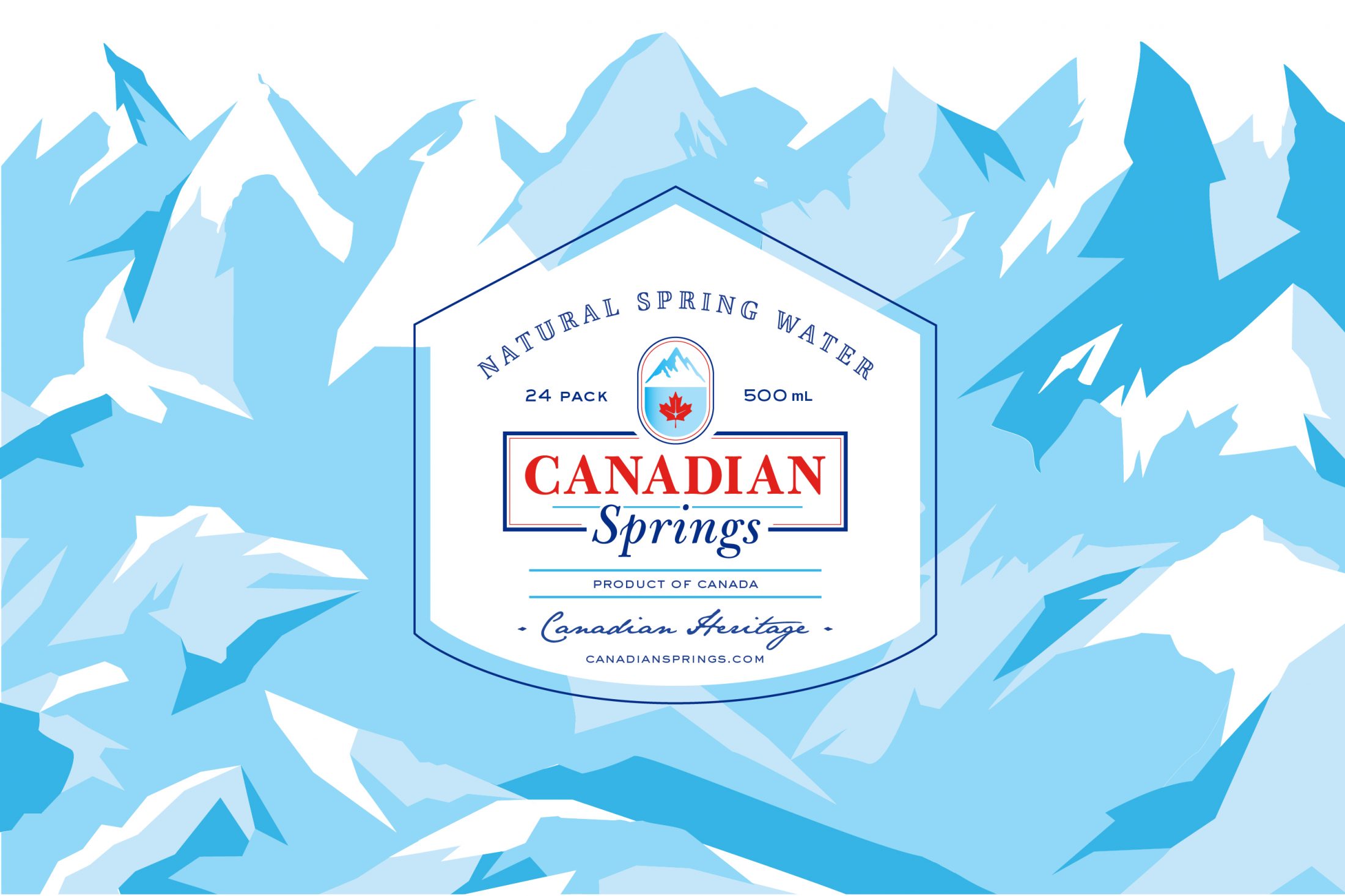 Logo design and illustration for Canadian Springs water.