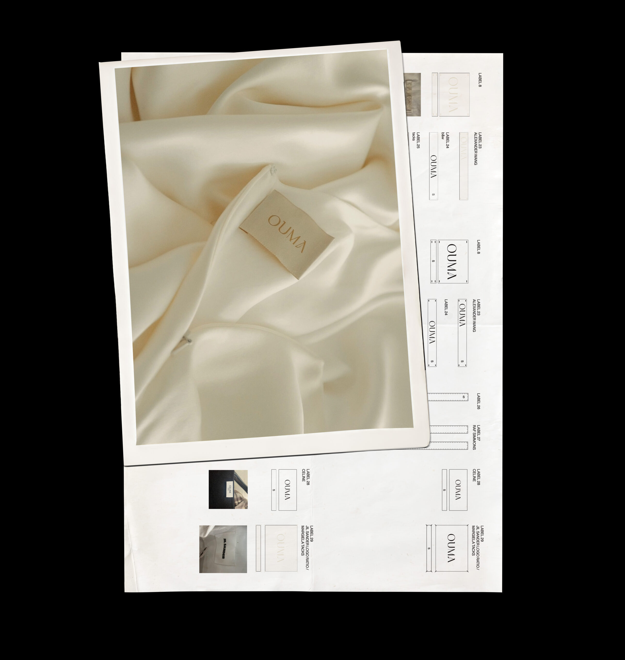 luxury woven tag design by luxury branding agency Vancouver / Sun Peaks / Milan / Paris / London / New York